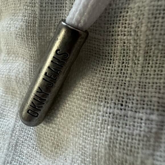 NWT DKNY Linen Blend Cargo Shorts, White, size 1X, Plus Size, Pull-On Drawstring - Picture 12 of 15